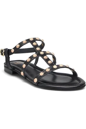Billi Bi Sandals Shoes Sandals Flat Sandals Black