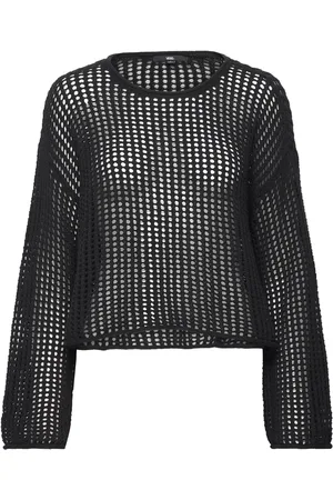 Vans Mila Open Knit Crop Crew Sport Sport Clothing Sport Sweat-shirts & Hoodies Sport Knitwear Black