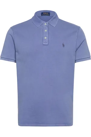 Ralph Lauren Custom Slim Fit Spa Terry Polo Designers Polos Short-sleeved Blue