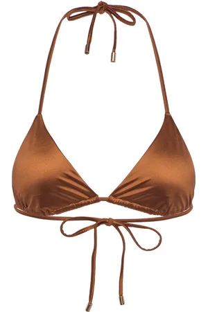 Organic Basics Solar Swim Triangle Bikini Top Bikiniyläosa Bikiniliivit Brown