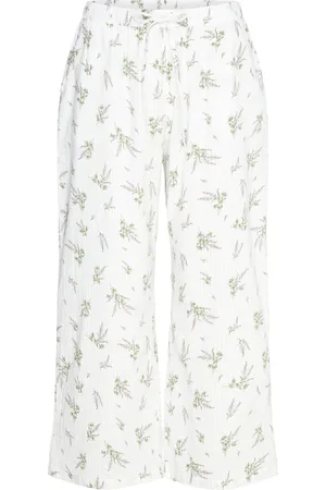 Lindex Trousers Pyjama Seersucker Pyjamahousut Olohousut White