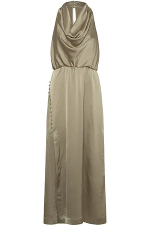 Dante 6 Marryme Satin Halter Maxi Dress Maksimekko Juhlamekko Green
