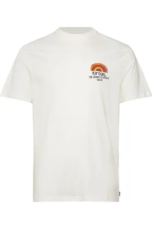 Rip Curl Keep On Trucking Tee Sport T-shirts Short-sleeved Cream