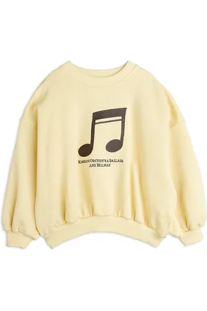 Mini Rodini Note Emb Sweatshirt Tops Sweat-shirts & Hoodies Sweat-shirts Yellow