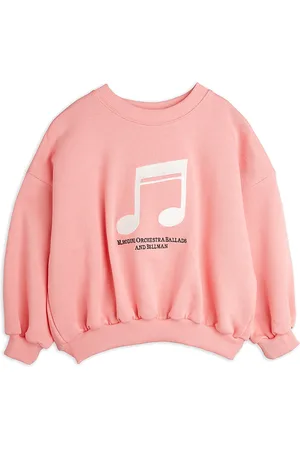 Mini Rodini Note Emb Sweatshirt Tops Sweat-shirts & Hoodies Sweat-shirts Pink