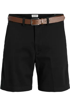JACK & JONES Jpstmarco Franco Chino Shorts W Belt Srt Bottoms Shorts Chinos Shorts Black Jack & J S