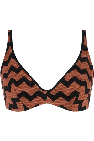 Chantelle Totem Swimwear Plunge Bra Bikiniyläosa Bikiniliivit Brown