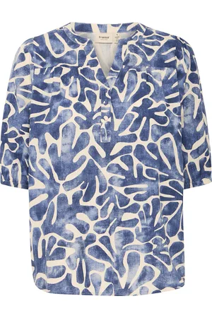 FRANSA Frmaddie Bl 2 Tops Blouses Short-sleeved Blue