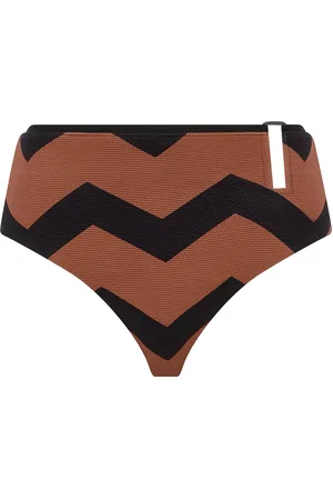 Chantelle Totem Swimwear Hihgwaist Full Brief Swimwear Bikinis Bikini Bottoms Bikini Briefs Brown