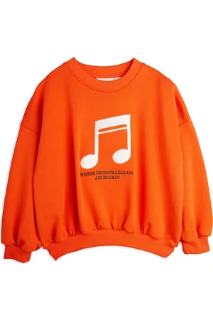 Mini Rodini Note Emb Sweatshirt Tops Sweat-shirts & Hoodies Sweat-shirts Red