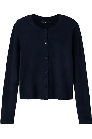LMTD Nlflodet Ls Short S Cardigan Tops Knitwear Cardigans Navy