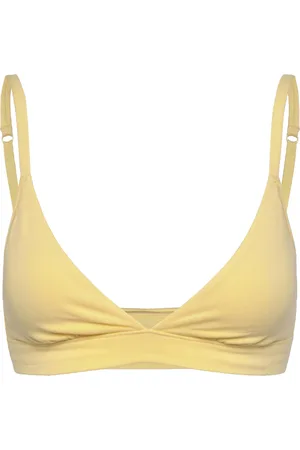 Organic Basics Flex Triangle Bralette Lingerie Bras & Tops Soft Bras Bralette Yellow