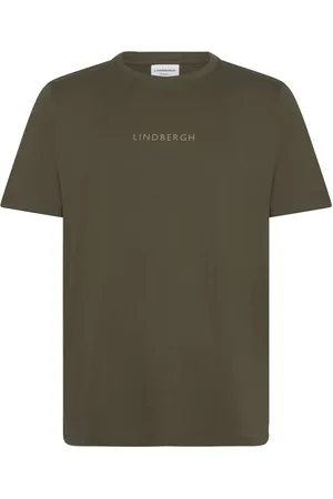 Lindbergh Print Tee S/S Tops T-shirts Short-sleeved Green