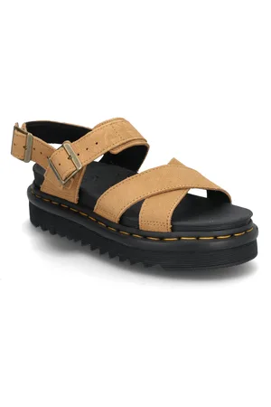 Dr. Martens Voss Ii Tan Vt Eh Suede Shoes Sandals Flat Sandals Brown