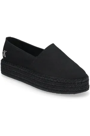 Calvin Klein Flatform Esdparille Mg/Hdw Matalat Sandaalit Espadrillot Black