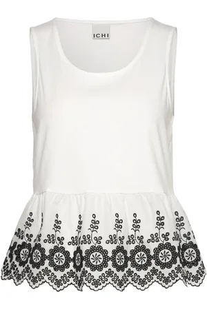 Ichi Ihmalui To Tops T-shirts & Tops Sleeveless White