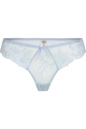 Lindex Thong Low Lina Stretch Stringit Alusvaatteet Blue