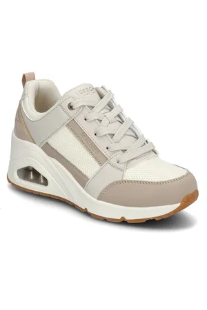 Skechers Women Uno Wedge Everything Nice Matalavartiset Sneakerit Tennarit Beige
