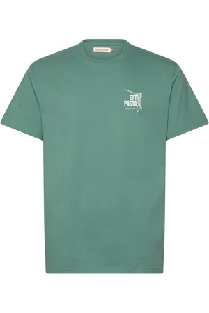 Revolution Printed T-Shirt Tops T-shirts Short-sleeved Green