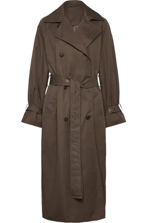 Weekday Over D Double-Breasted Trench Coat Trenssi Takki Brown