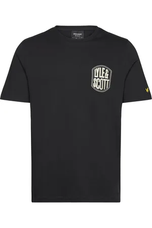 Lyle & Scott Embroidered Badge Graphic T-Shirt Tops T-shirts Short-sleeved Black