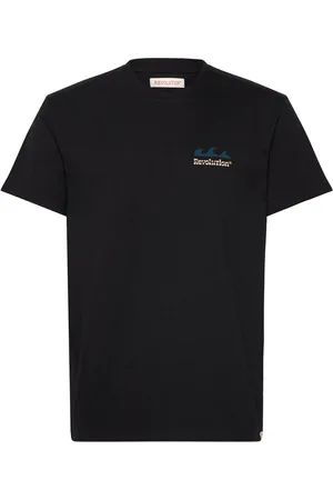 Revolution Printed T-Shirt Tops T-shirts Short-sleeved Black
