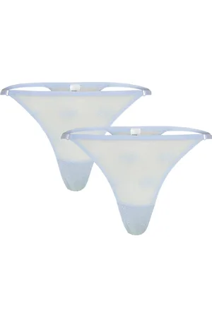 Weekday Lace Thong 2-Pack Stringit Alusvaatteet Blue