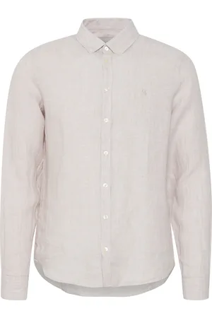 Casual Friday Cfanton Bd Ls Linen Shirt Tops Shirts Linen Shirts Beige