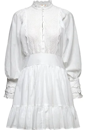 by Ti Mo Cotton Slub Mini Dress Designers Short Dress White