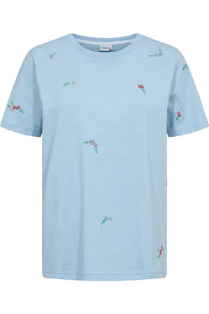 Numph Nusuis T-Shirt - Gots Tops T-shirts & Tops Short-sleeved Blue