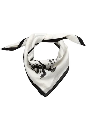 Ralph Lauren Silk Blend-Sp Cvs Square Accessories Scarves Lightweight Scarves Cream