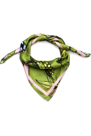 STINE GOYA 2287 Silk Scarves, Small Scarf Designers Scarves Lightweight Scarves Green