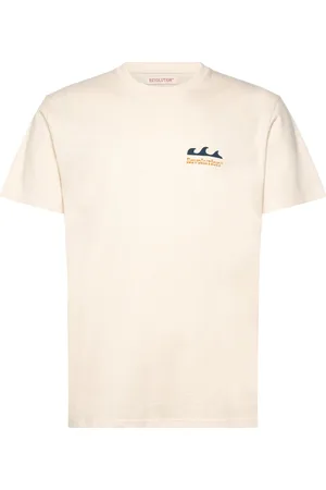 Revolution Printed T-Shirt Tops T-shirts Short-sleeved Cream