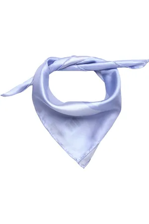 Ralph Lauren Logo-Print Silk Square Scarf Accessories Scarves Lightweight Scarves Blue