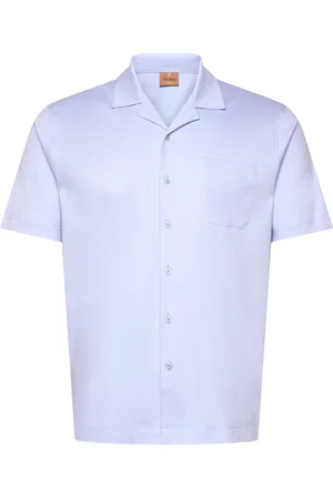 MOS MOSH Gallery Mmgmarco Cuban Ss Shirt Tops Shirts Short-sleeved Blue