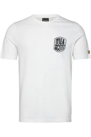 Lyle & Scott Embroidered Badge Graphic T-Shirt Tops T-shirts Short-sleeved White