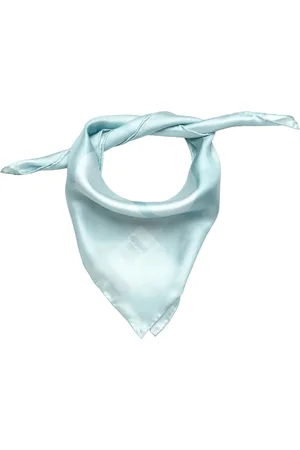 Ralph Lauren Logo-Print Silk Square Scarf Accessories Scarves Lightweight Scarves Blue