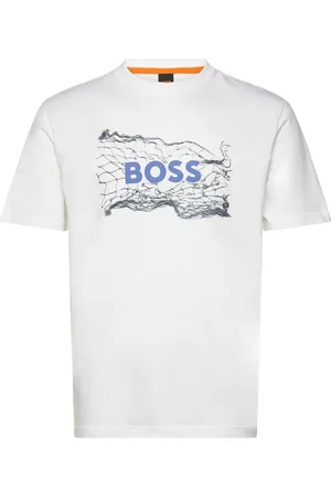 HUGO BOSS Te_Logospace Tops T-shirts Short-sleeved White