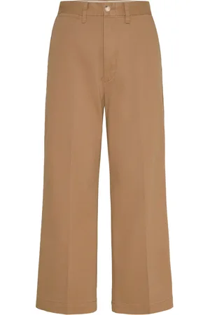 Ralph Lauren Chino Wide-Leg Pant Bottoms Trousers Wide Leg Brown