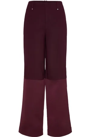 STINE GOYA 2330 Double Sided Crepe, Structured Bottoms Trousers Wide Leg Burgundy