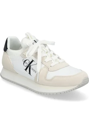 Calvin Klein Runner Sock Laceup Ny-Lth Wn Matalavartiset Sneakerit Tennarit Beige