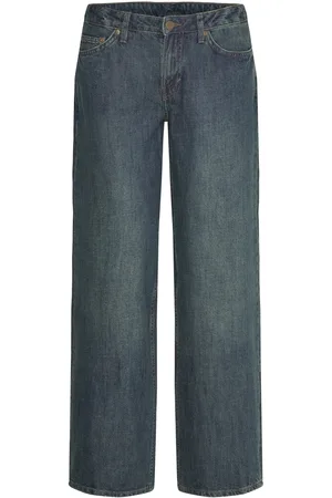 Weekday Ample Low Rise Loose Wide Leg Jeans Bottoms Jeans Wide Blue