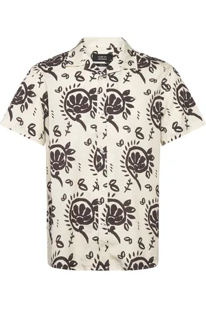Clean Cut Bowling Ricco Shirt Ss Tops Shirts Short-sleeved Shirts Beige