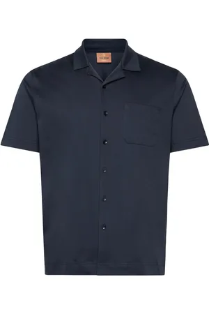 MOS MOSH Gallery Mmgmarco Cuban Ss Shirt Tops Shirts Short-sleeved Navy