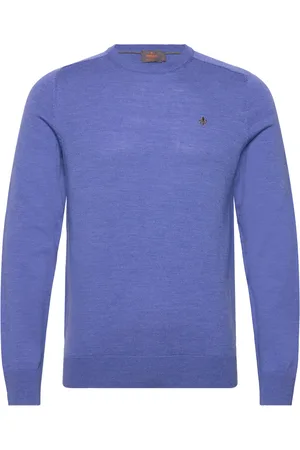 Morris Merino Ck Designers Knitwear Round Necks Blue