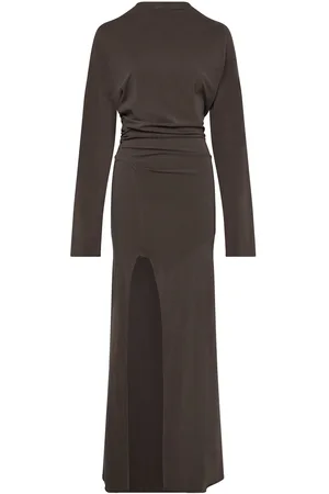 Weekday Long Slevve Dress Maksimekko Juhlamekko Brown