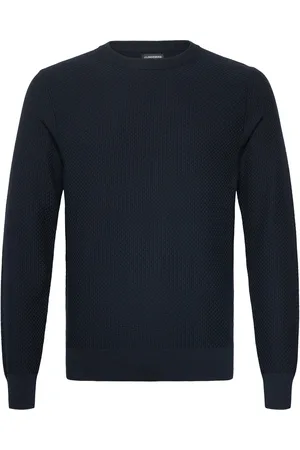 J Lindeberg M Cotton Structure Sweater Designers Sweat-shirts & Hoodies Sweat-shirts Navy