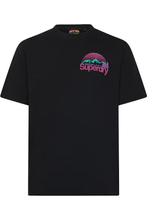 Superdry Cl Great Outdoors Chest Tee Tops T-shirts Short-sleeved Black