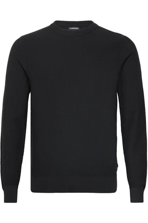 J Lindeberg M Cotton Structure Sweater Designers Sweat-shirts & Hoodies Sweat-shirts Black