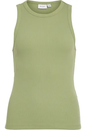 VILA Visola S/L Tank Top - Noos Tops T-shirts & Tops Sleeveless Green